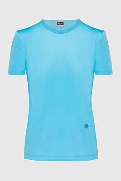 Blue cotton T-shirt for women