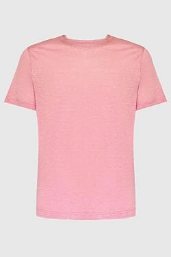 Linen T-shirt pink for men