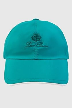 Green polyamide cap for men