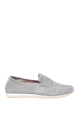 Gray suede drivers for men