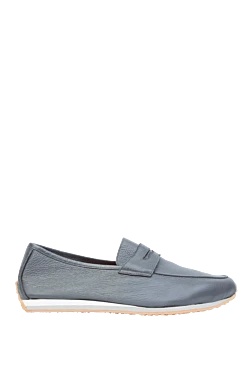 Gray leather drivers for men