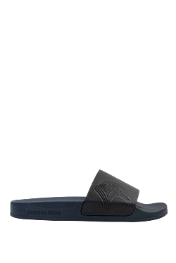 3D бүркіт бедерлі көк түсті шынайы былғарыдан жасалған шлепкалар