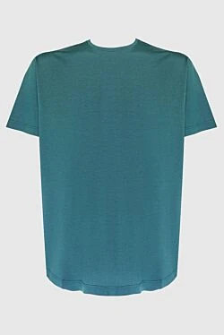 Silk and cotton T-shirt green for men