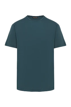 Men's T-shirt in deep blue-green shade made of smooth jersey