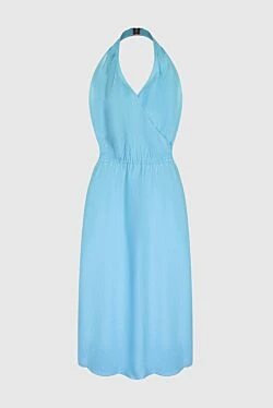 Blue linen dress for women