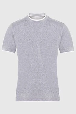 Gray cotton T-shirt for men