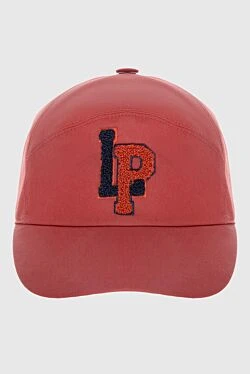 Cap made of cotton and polyamide red for men