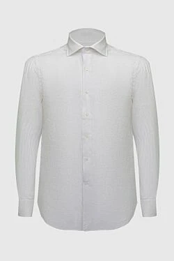 Men's white linen shirt