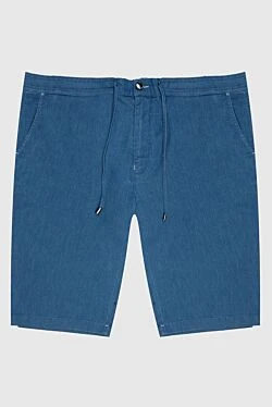 Cotton and polyamide shorts blue for men