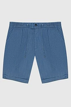 Cotton and polyurethane shorts blue for men