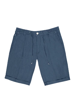 Cotton and polyurethane shorts blue for men