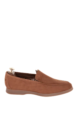 Brown suede loafers for men