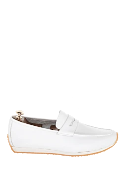 Драйверы из кожи белые мужские