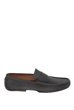 Men's black nubuck moccasins