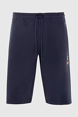 Blue cotton shorts for men