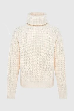 Beige cashmere golf for women