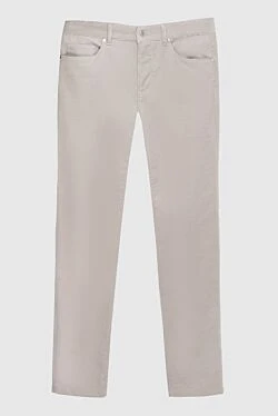 Beige corduroy and cotton trousers for women