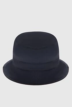 Blue polyamide bucket hat for men