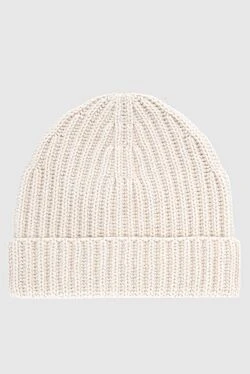 Beige cashmere hat for women