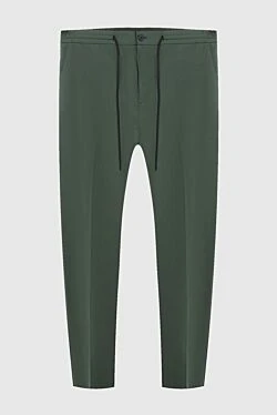 Men's green polyamide and elastane trousers