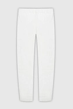 White leather trousers for women