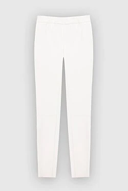 White leather trousers for women