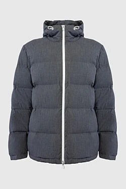 Down jacket for men made of cotton gray