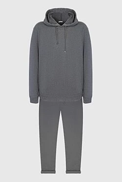 Трикотажный костюм из хлопка темно-серого оттенка