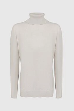 Гольф светло-бежевого цвета с эластичными краями