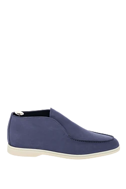 Blue Nubuck Loafers for men