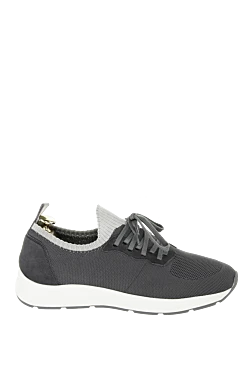 Gray suede sneakers for men