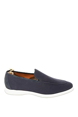 Ерлерге арналған көк түсті тоқыма лоферлері