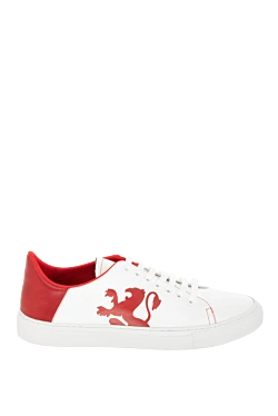 White leather sneakers for men