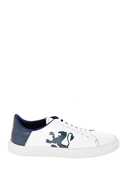 White leather sneakers for men