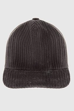 Brown cashmere cap for men