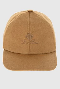 Yellow cashmere cap for men