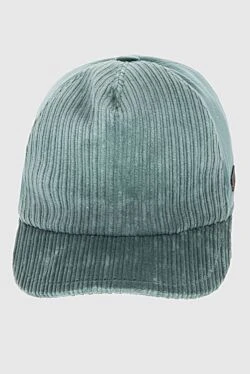 Green cashmere cap for men