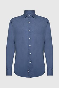 Blue cotton shirt for men