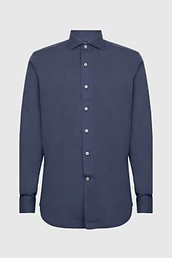 Blue cotton shirt for men