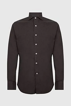 Men's brown cotton shirt