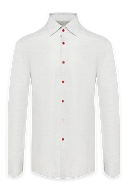 Рубашка из хлопка и лиоцелла белая мужская
