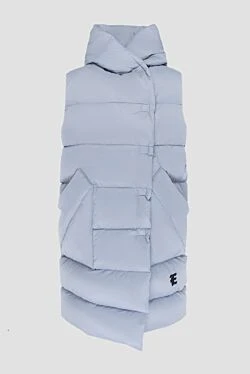 Women's blue polyamide down vest