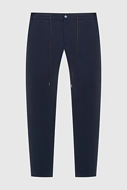 Men's blue wool trousers