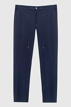 Men's blue wool trousers