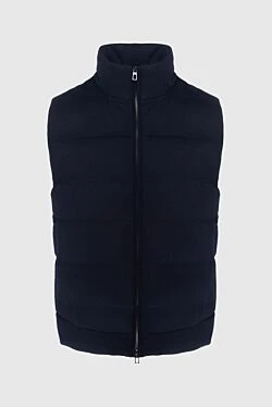 Cashmere vest blue for men