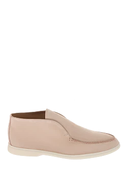 Beige suede loafers for men