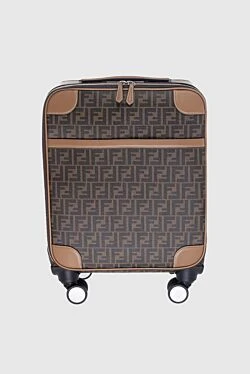 Brown leather suitcase for men