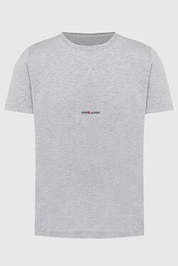 Gray cotton T-shirt for men