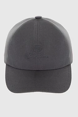 Gray cashmere cap for men