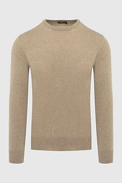 Beige cashmere jumper for men